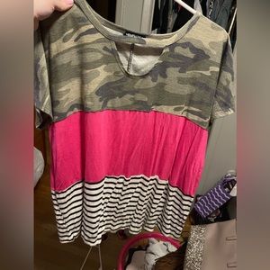 Camo pink and stripes! Soft and comfortable!